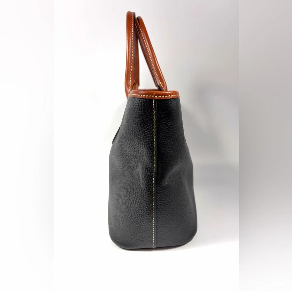 Dooney and Bourke Black Pebble Grain Leather Tote Crossbody Bag EUC - Picture 3 of 15